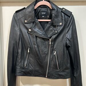 LAMARQUE Black Leather Biker Jacket